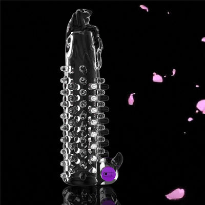 Sexo de borracha seguro masculino Toy For Man Women da luva médica do prolongamento do pênis do TPE